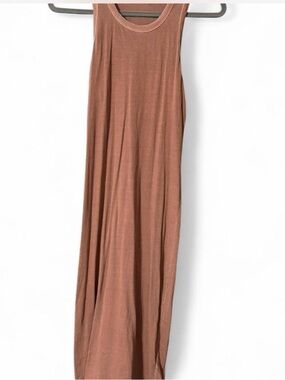 Double Zero Brown Sleeveless Maxi Skirt